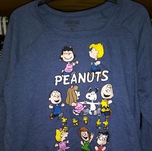 Blue Peanuts Gang long sleeve T